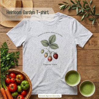 Camiseta Triblenda Jardín Botánico de Fresa Fragaria Vesca