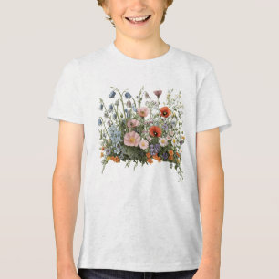 Camiseta Triblenda jardín botánico de pradera de flores silvestres