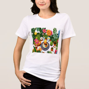 Camiseta Triblenda Jardín Botánico Tropical Collage Floral
