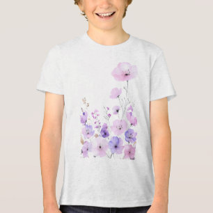 Camiseta Triblenda Jardín de flores silvestres Pastel Suave Floración