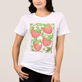 Camiseta Triblenda Jardín de Fresas Bonito