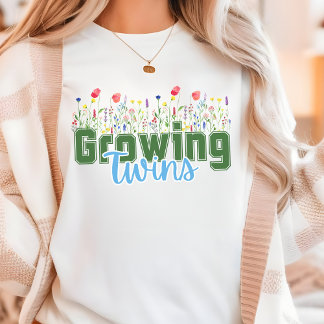 Camiseta Triblenda jardín de la madre, madre gemela, regalo de melliz