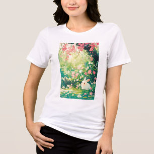 Camiseta Triblenda Jardín de sueños de conejitos
