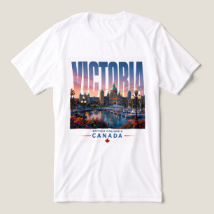 Camiseta Triblenda Jardín del puerto de Victoria Canadá Viajes 