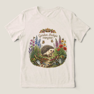 Camiseta Triblenda Jardín Hedgie Cute Erizo Cottagecore Jardinería