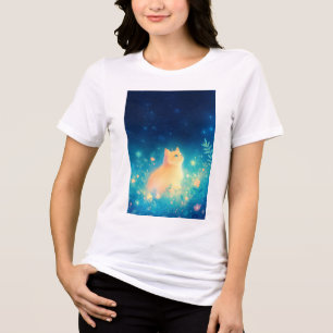 Camiseta Triblenda Jardín Místico del Gato Naranja