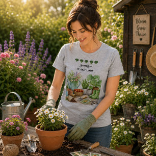 Camiseta Triblenda Jardín personalizado de la Señora de las Plantas l