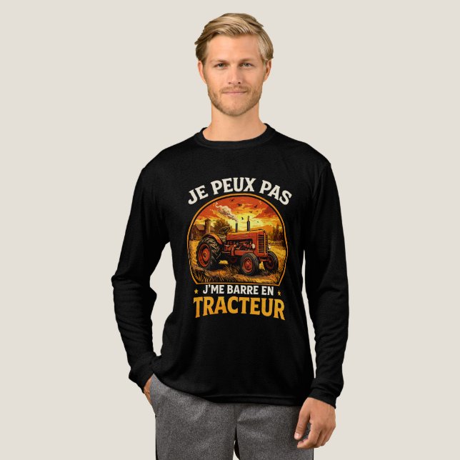 Camiseta Triblenda je peux pas j'me barre en tracteur (Anverso Completo)