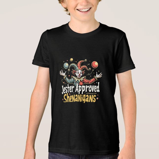 Camiseta Triblenda Jester Aprobó Shenanigans Circus Clown (Anverso)