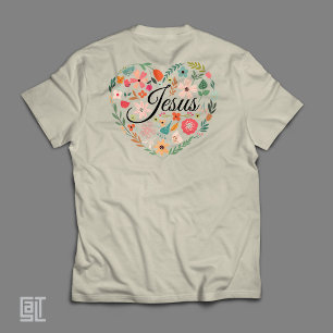 Camiseta Triblenda Jesús Boho Motivo Cristiano del Corazón Inspirador