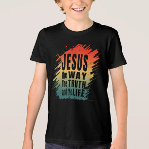 CAMISETA TRIBLENDA JESÚS EL CAMINO LA VERDAD Y LA VIDA