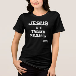 Camiseta Triblenda Jesús es el liberador del disparador Biblia Escrit