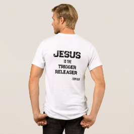 Camiseta Triblenda Jesús es la Escritura de Fe que Libera el Disparad