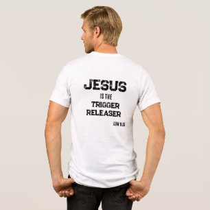Camiseta Triblenda Jesús es la Escritura de Fe que Libera el Disparad