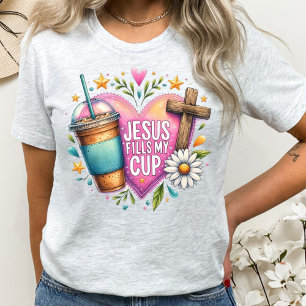 Camiseta Triblenda Jesús llena a mis amantes cristianos del café de l