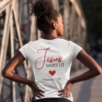 Jesús nos salva Corazón Rojo Escritura Hebreos 7:2
