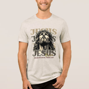 Camiseta Triblenda Jesus Risen - Jesucristo Artístico