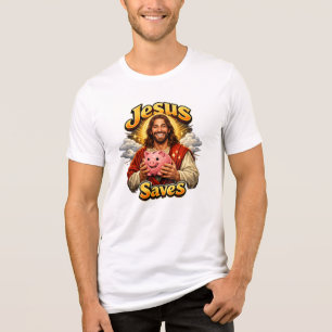 Camiseta Triblenda Jesús Salva - Vintage Divertido 