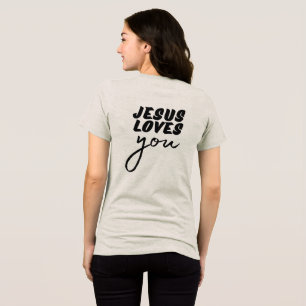 Camiseta Triblenda 'Jesús te Ama' Minimalista Cristiano Alentador