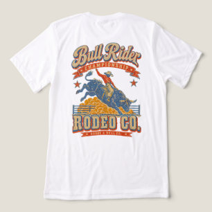 Camiseta Triblenda Jinete de Toro de Rodeo Vintage Gráfico de Vaquero