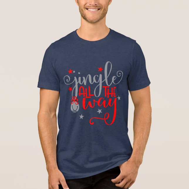 Camiseta Triblenda Jingle All Way Navidades Bells (Anverso)