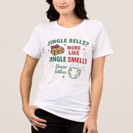 Camiseta Triblenda Jingle Smells Funny Mom Christmas Tee