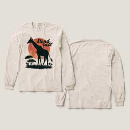 Camiseta Triblenda Jirafa de Silueta Motivacional Safari de Pie