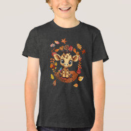Camiseta Triblenda Jirafa Linda “Otoño Increíble del Autismo”