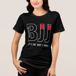 Camiseta Triblenda Jiu Jitsu Black Belt, la mujer personalizada de BJ
