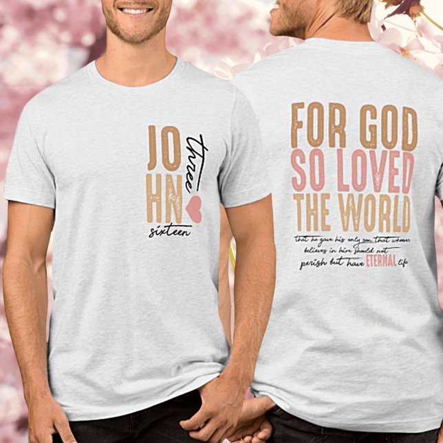 Camiseta Triblenda John 3:16 Biblia Verse Tri-Blend (Subido por el creador)