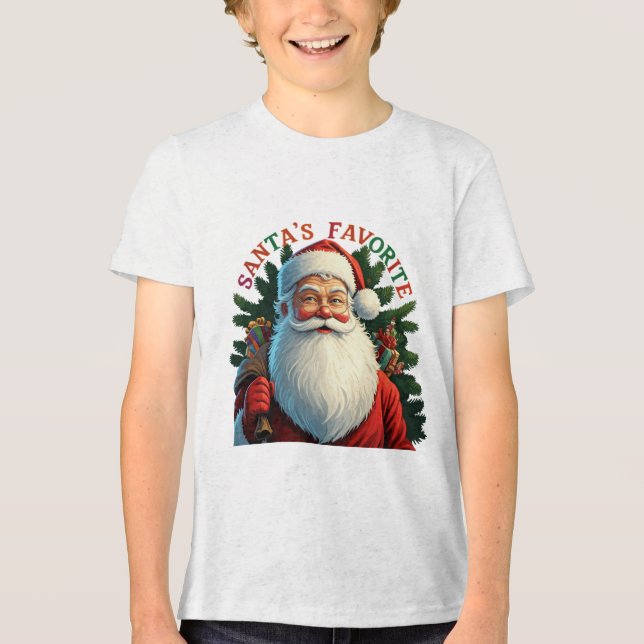 Camiseta Triblenda Jolly Old Saint Nick - el favorito de Santa María (Anverso)