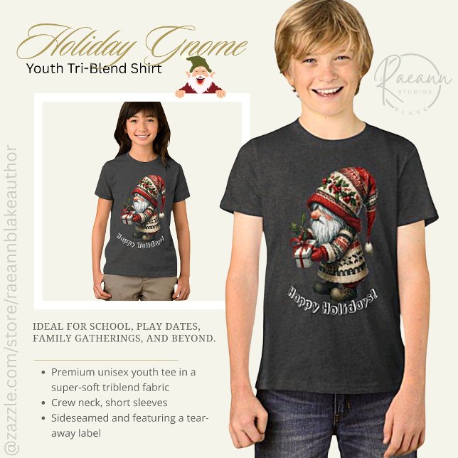Camiseta Triblenda Joven Gnomo de Fiesta (Subido por el creador)