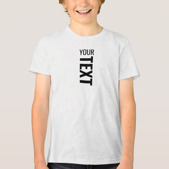 Camiseta Triblenda Jóvenes personalizados modernos Tri Mezclan la man (Anverso)