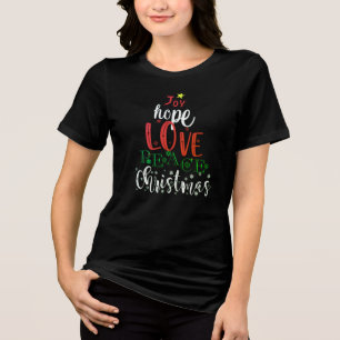 Camiseta Triblenda Joy Hope Love Peace Navidades-14090