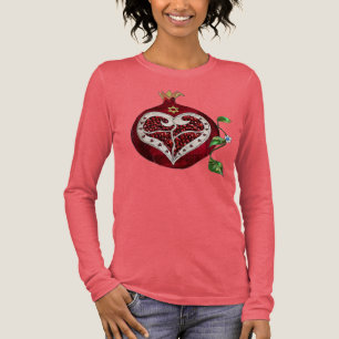 Camiseta Triblenda Judaica Pomegranate Heart Hanukkah Rosh Hashanah