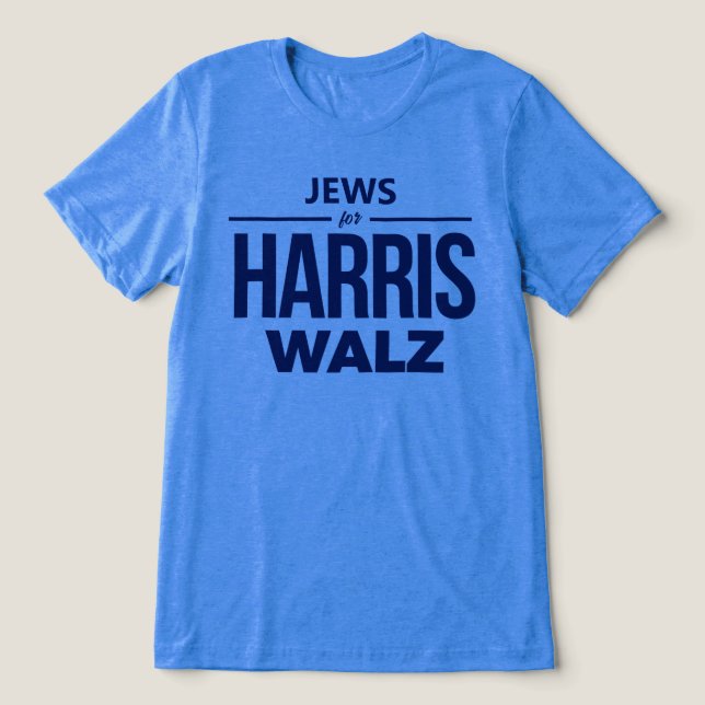 Camiseta Triblenda Judíos para Harris Walz (Diseño delantero )