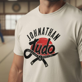 Camiseta Triblenda Judo - Cinturón Negro - Sol Naciente