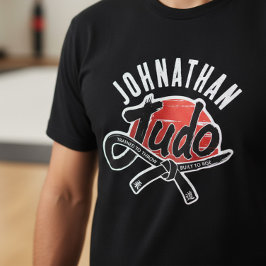 Camiseta Triblenda Judo - Cinturón Negro - Sol Naciente