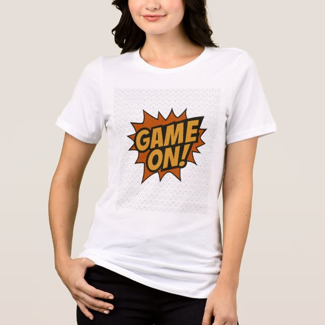 Camiseta Triblenda ¡JUEGO! Comic Burst ・ Gamer Wall Poster (Anverso)