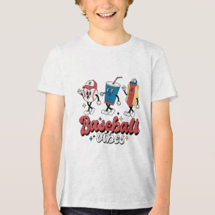 Camiseta Triblenda Juego de Béisbol Día Retro Béisbol Vibes Deportes