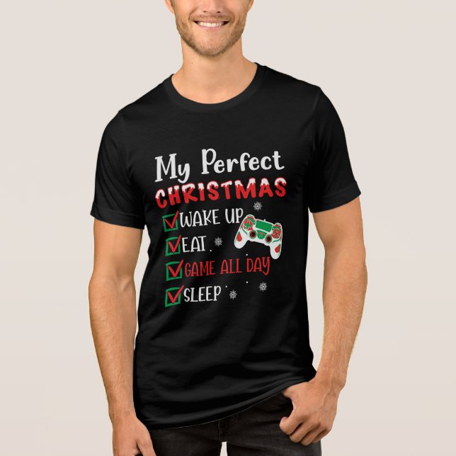 Camiseta Triblenda Juego de Navidades divertidos para dormir (Anverso)