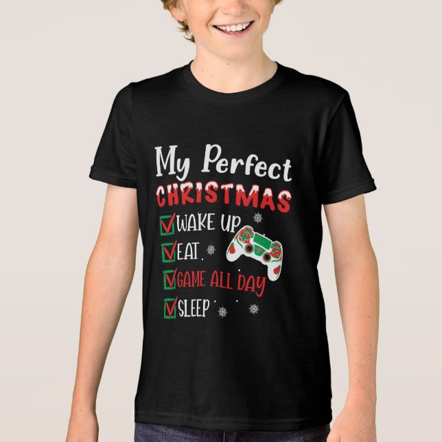 Camiseta Triblenda Juego de Navidades divertidos para dormir (Anverso)