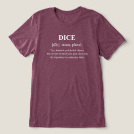 Camiseta Triblenda Juego de RPG de Definición Divertida con Texto Bla