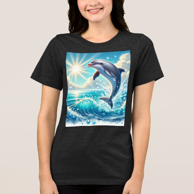 Camiseta Triblenda Juegos oceánicos: Dolphin Splash Tee (Anverso)
