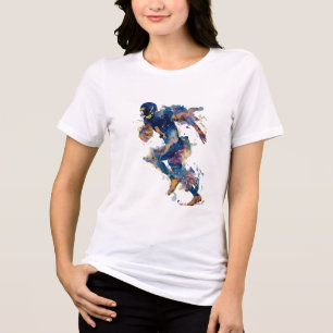 Camiseta Triblenda Jugador de Fútbol Americano Abstracto Arte de Ti