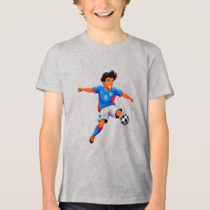 Camiseta Triblenda Jugador de fútbol de dibujos animados
