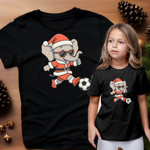 Camiseta Triblenda Jugador de fútbol Santa elefante bebé Arte vintage