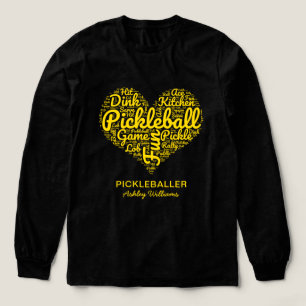Camiseta Triblenda Jugador de Picleball Nombre personalizado Corazón
