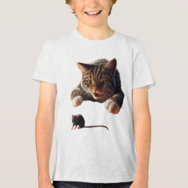 Camiseta Triblenda Jugador gato lanzando al ratón - Divertido Persona