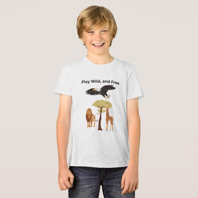 Camiseta Triblenda Jugar salvaje, jugar gratis (Anverso Completo)